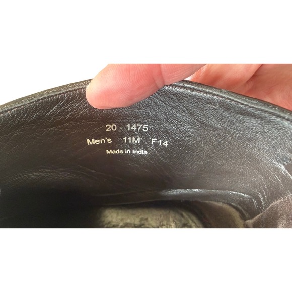 Johnston & Murphy Men's Black Leather Ankle Boots 11M Sheepskin Zip - Picture 7 of 8